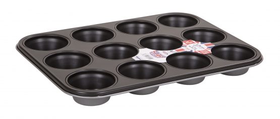 Double non-stick coated 0.3 gauge steel Muffin Tin