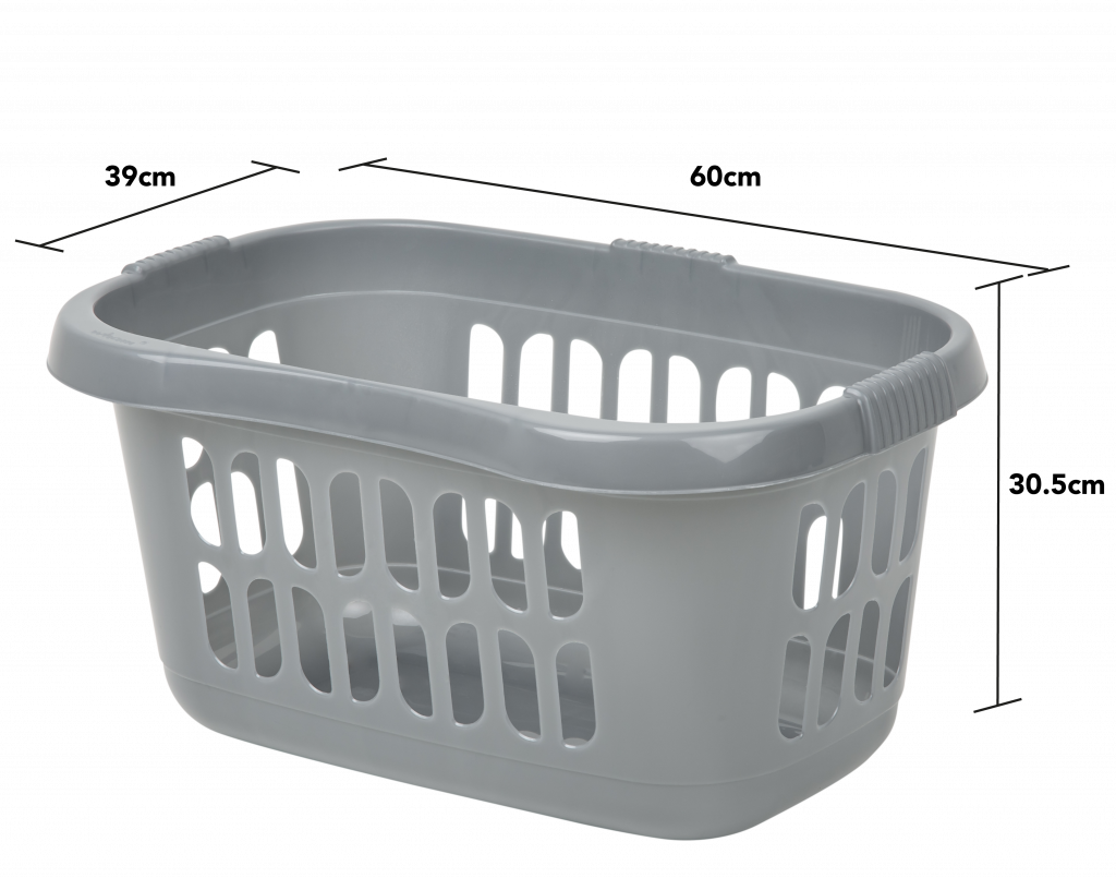 Casa Hipster Laundry Basket Silver 10088 What More UK