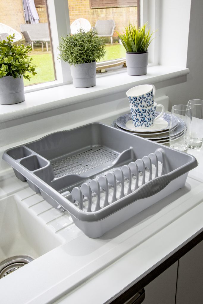 Casa Large Dish Drainer Silver 11295 What More UK