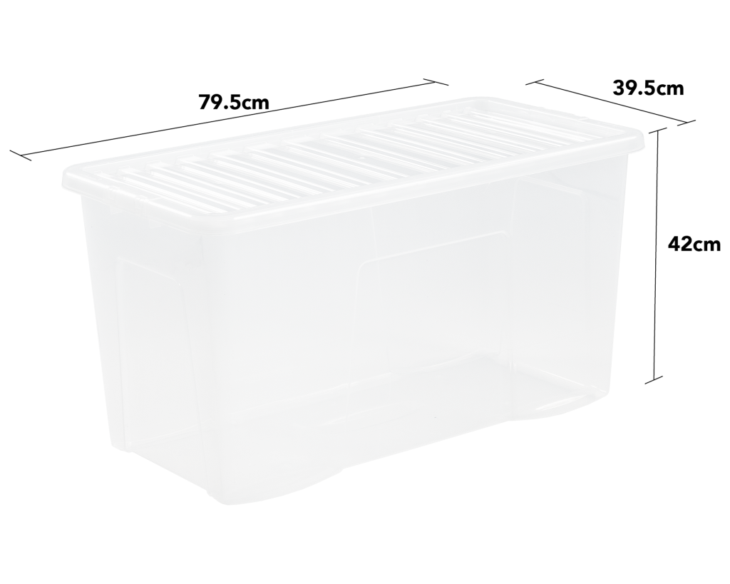 Crystal 110L Box & Lid Clear 11500 What More UK