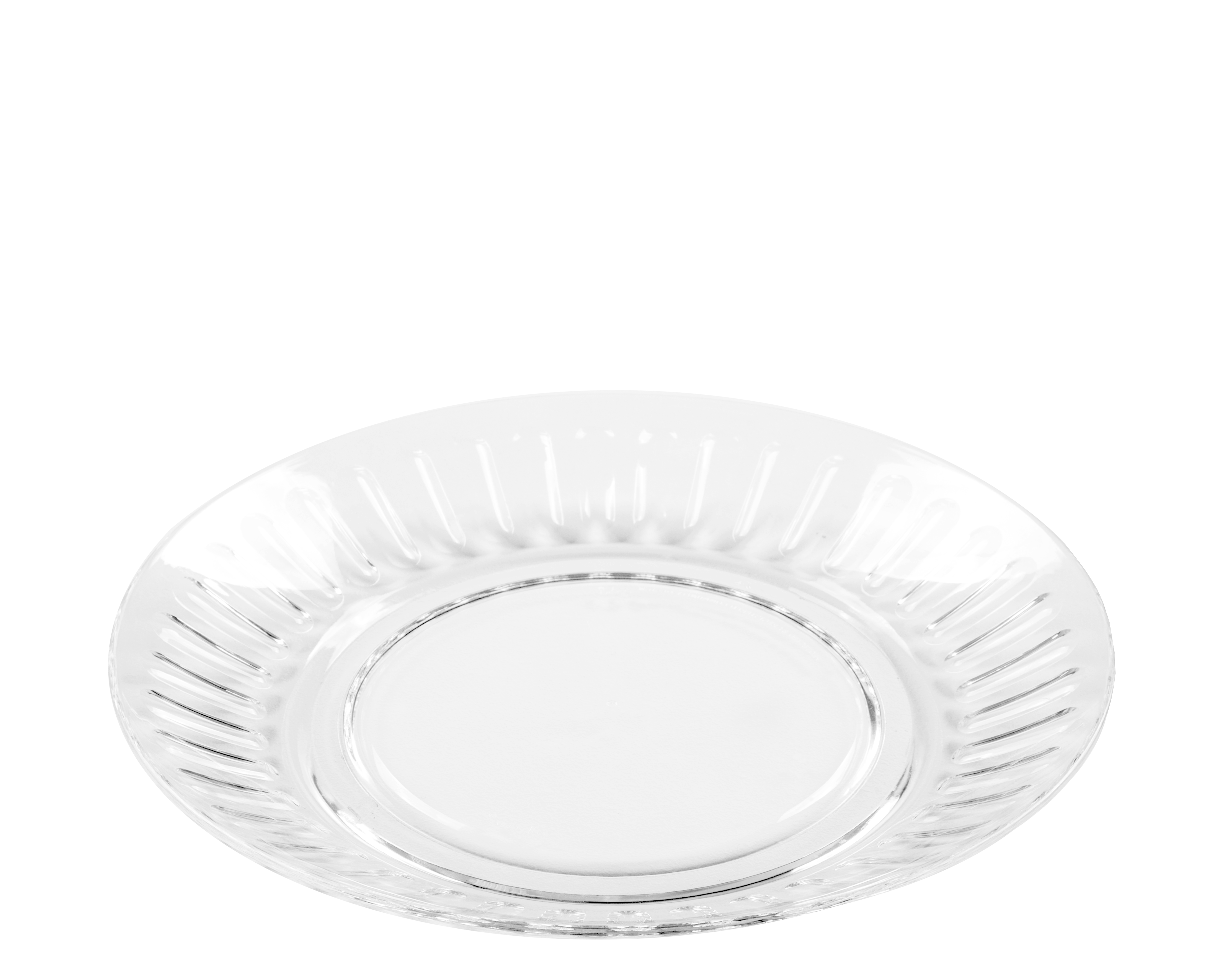 20570 Large Plate Roma® Crystal Clear Acrylic Tableware-Made in UK 