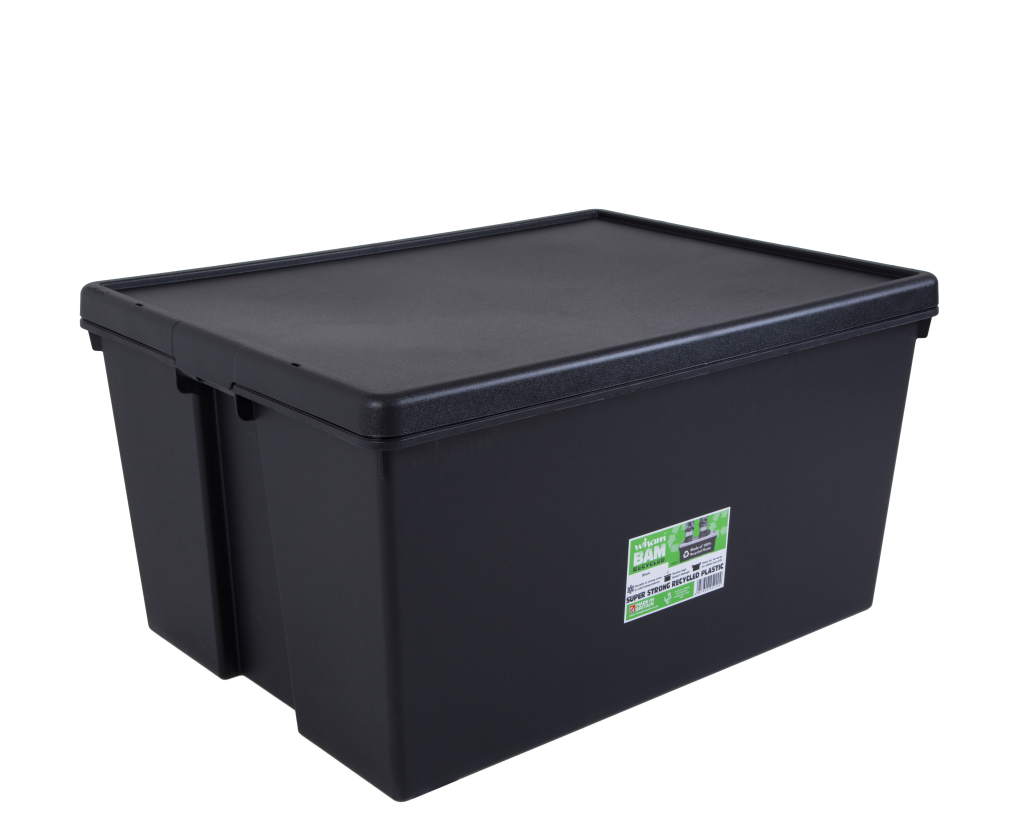 Wham Bam 150L H.Duty Box & Lid Black Recycled (38Pcs) Z445220 What