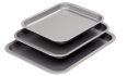 A Wider Shot of Three Toasting Trays Stacked to Show the Size
