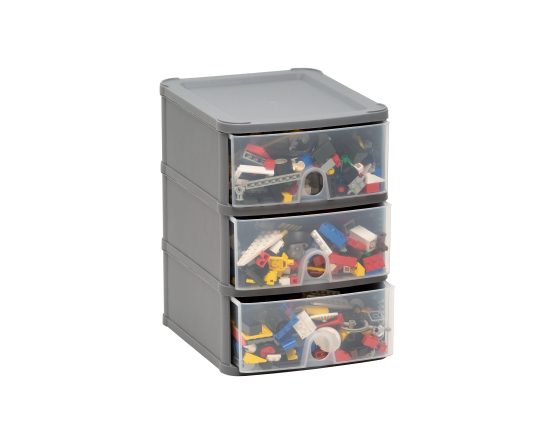 Handy 3 Drawer Tower Steel Clear 16181 What More Uk