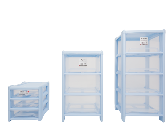 Deep 4 Drawer Unit Cool Blue Clear 16037 What More Uk