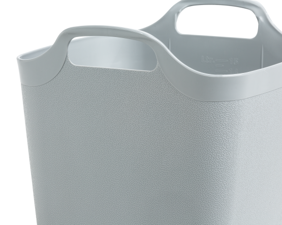 Heavy Duty Square Flexi Tub - Grey Flexible Storage Bucket For Laundry, Toys, Garden