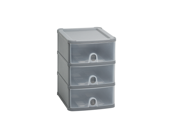 Handy 3 Drawer Tower Steel Clear 16181 What More Uk