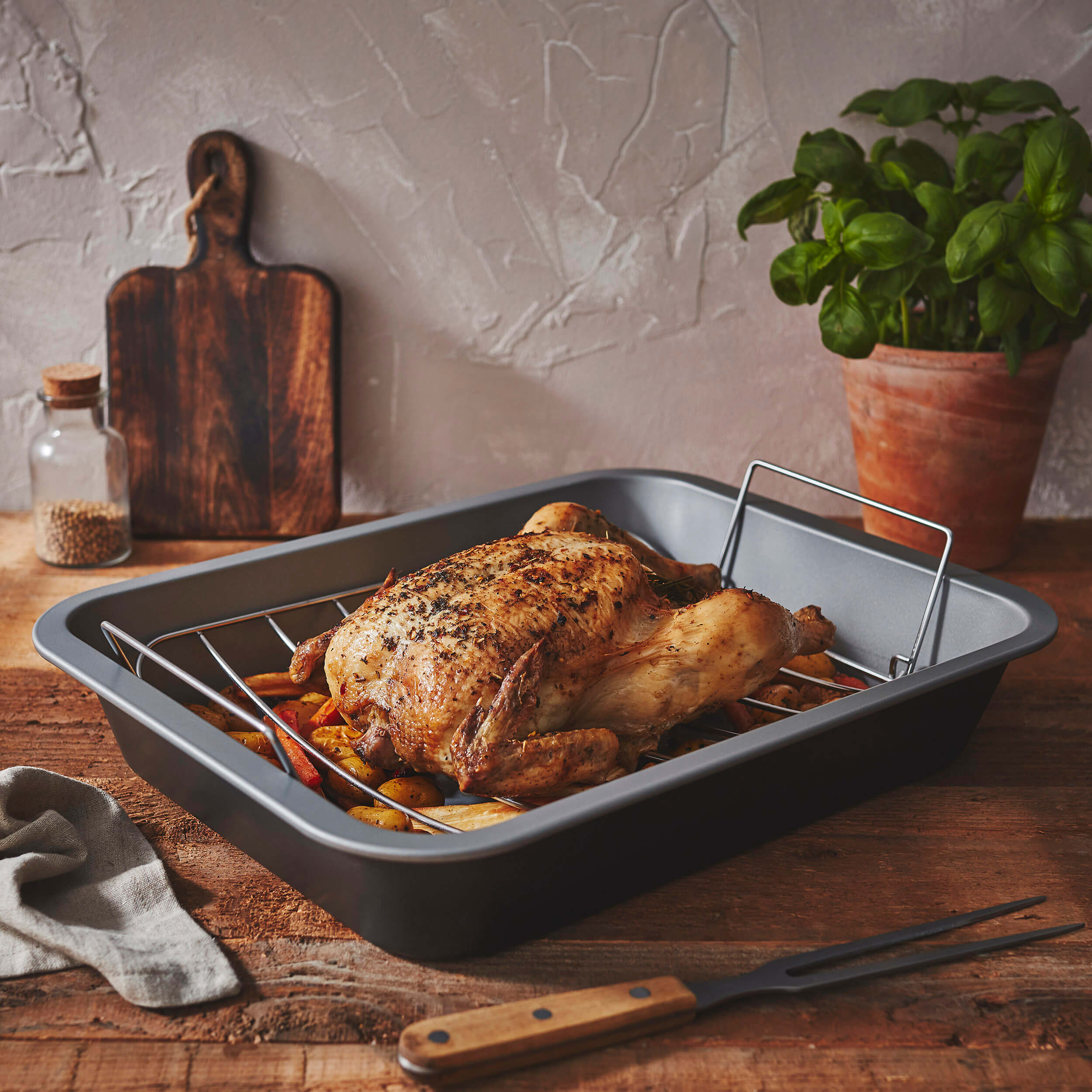 Baker & Salt Non-Stick Large Roast & Rack 41cm - 55880 - What More UK
