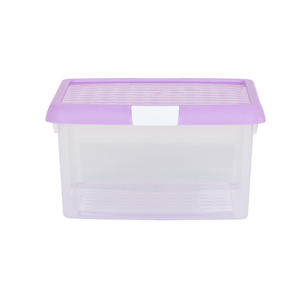 Wham Clip 9.01 9L Box & Lid Clear Base Pink/Lilac Lids 19959 What