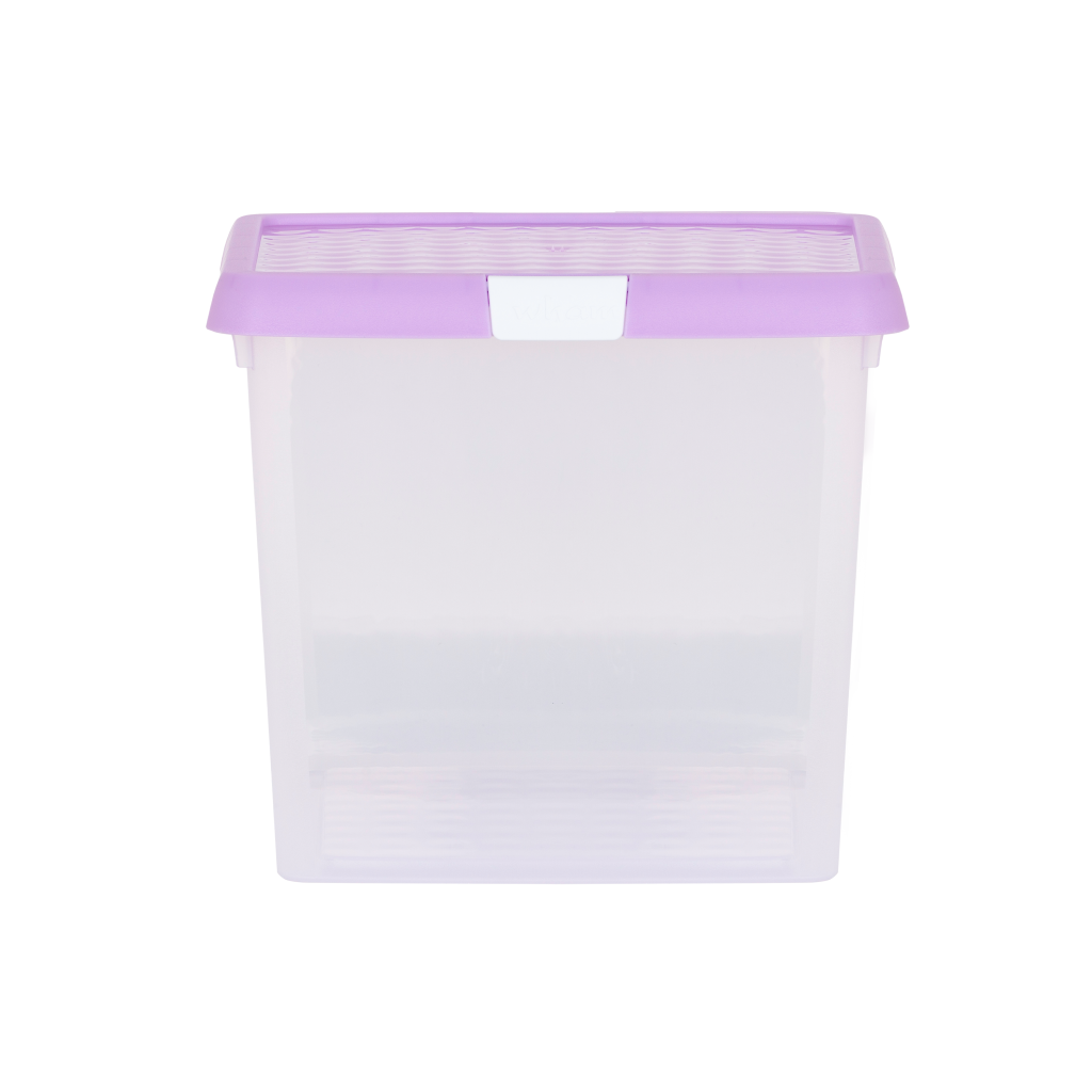 Wham Clip 9.02 14L Box & Lid Clear Base Pink/Lilac Lids 19982 What