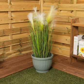 Etruscan 25cm Round Planter Milleu Green