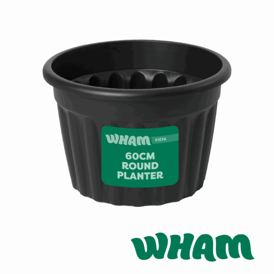 Vista 60cm Planter Round Black