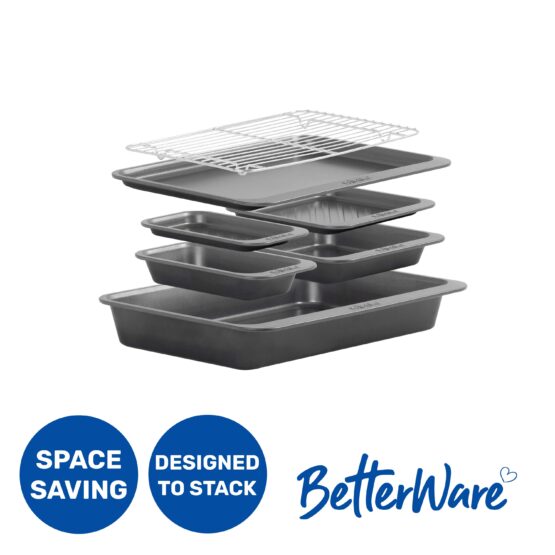 Betterware Stack Ease 7pc B/Ware Set Pew - 69980 - What More UK