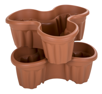 Tri-Planter Terracotta stacked