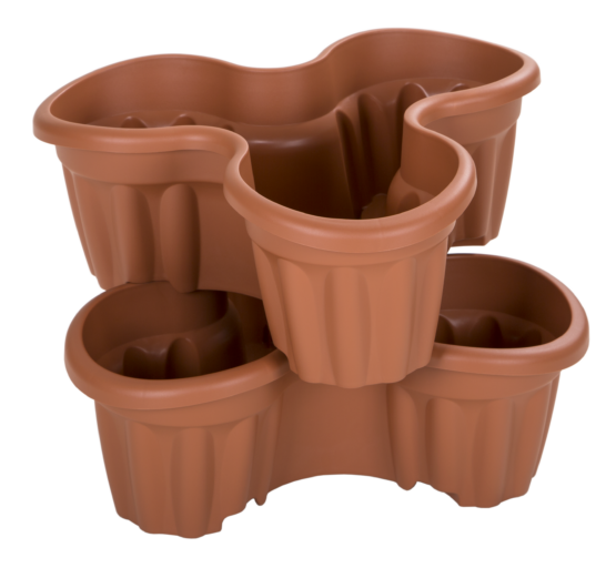 Tri-Planter Terracotta stacked